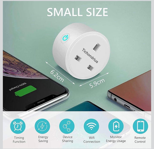 Smart WiFi Plug - فيش ذكي واي فاي يدعم أليكسا وجوجل هوم