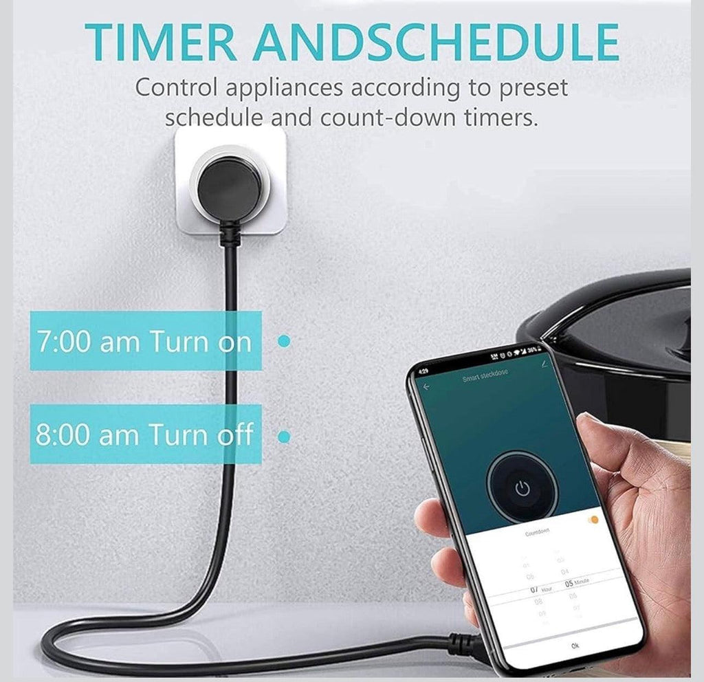 Smart WiFi Plug - فيش ذكي واي فاي يدعم أليكسا وجوجل هوم